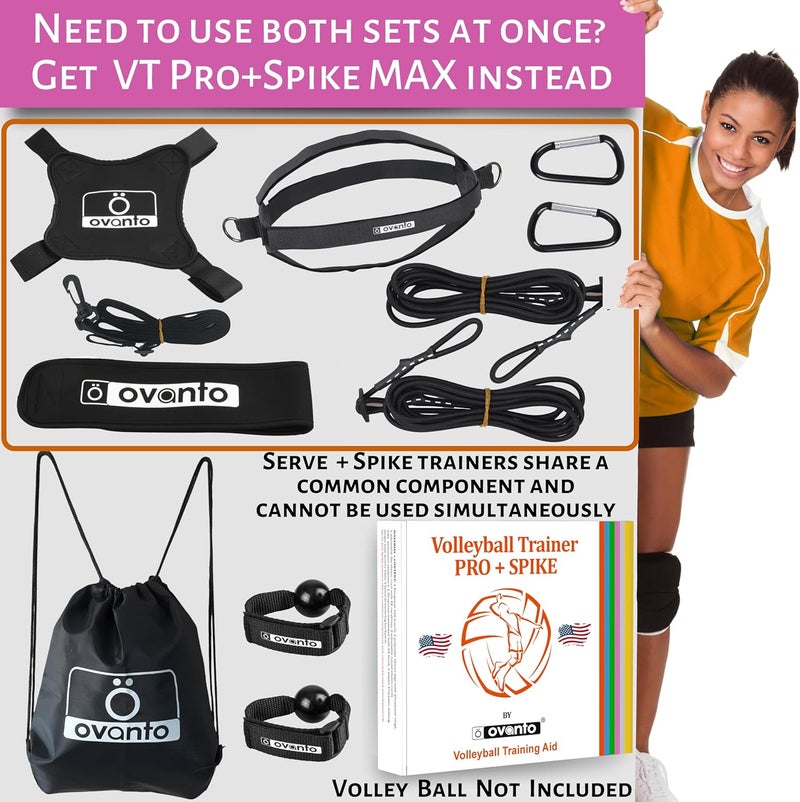 OVANTO Volleyball Training Equipment Aid – Solo Volleyball Equipment in 4 Styles to Serve, Spike, Set and Pass Like a Pro - Adjustable Volleyball Practice Equipment Gift for Beginners & Experts - Image 4